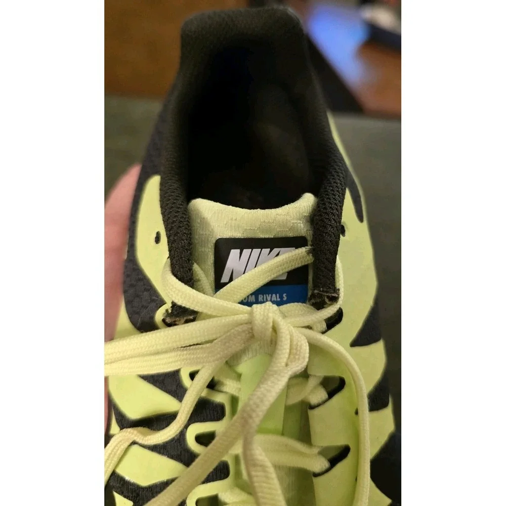 Nike Men's 10.5 Volt Green Black Zoom Rival Racing Spikes Track Field Running